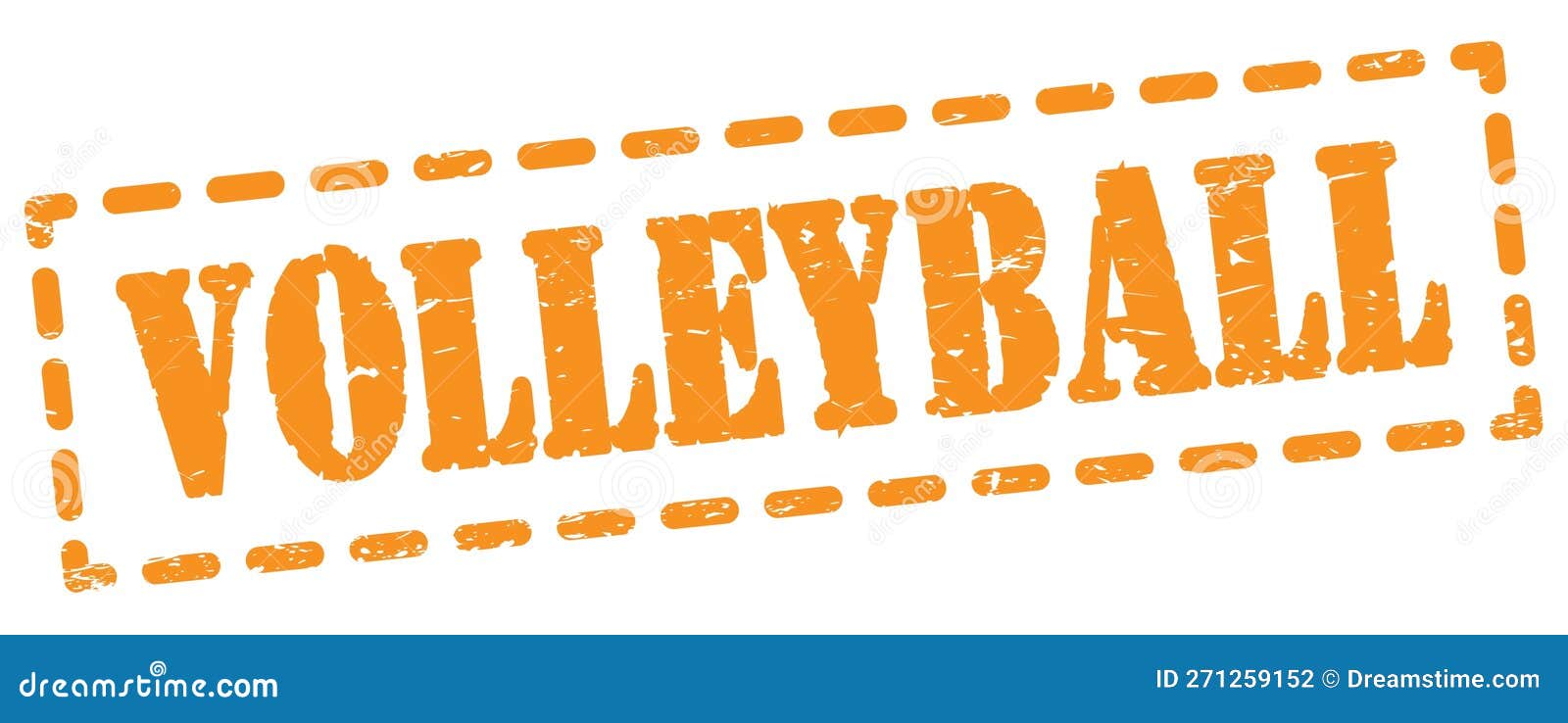 VOLLEYBALL Text Written on Orange Stamp Sign Stock Illustration ...