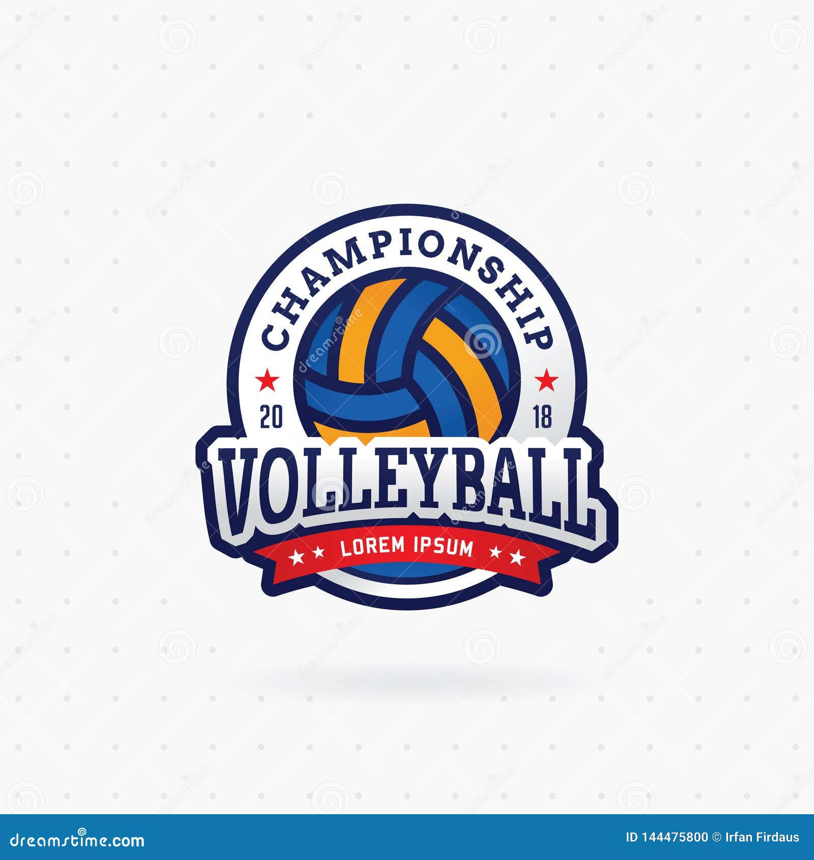 Volleyball tournament logo stock vector. Illustration of logo - 144475800