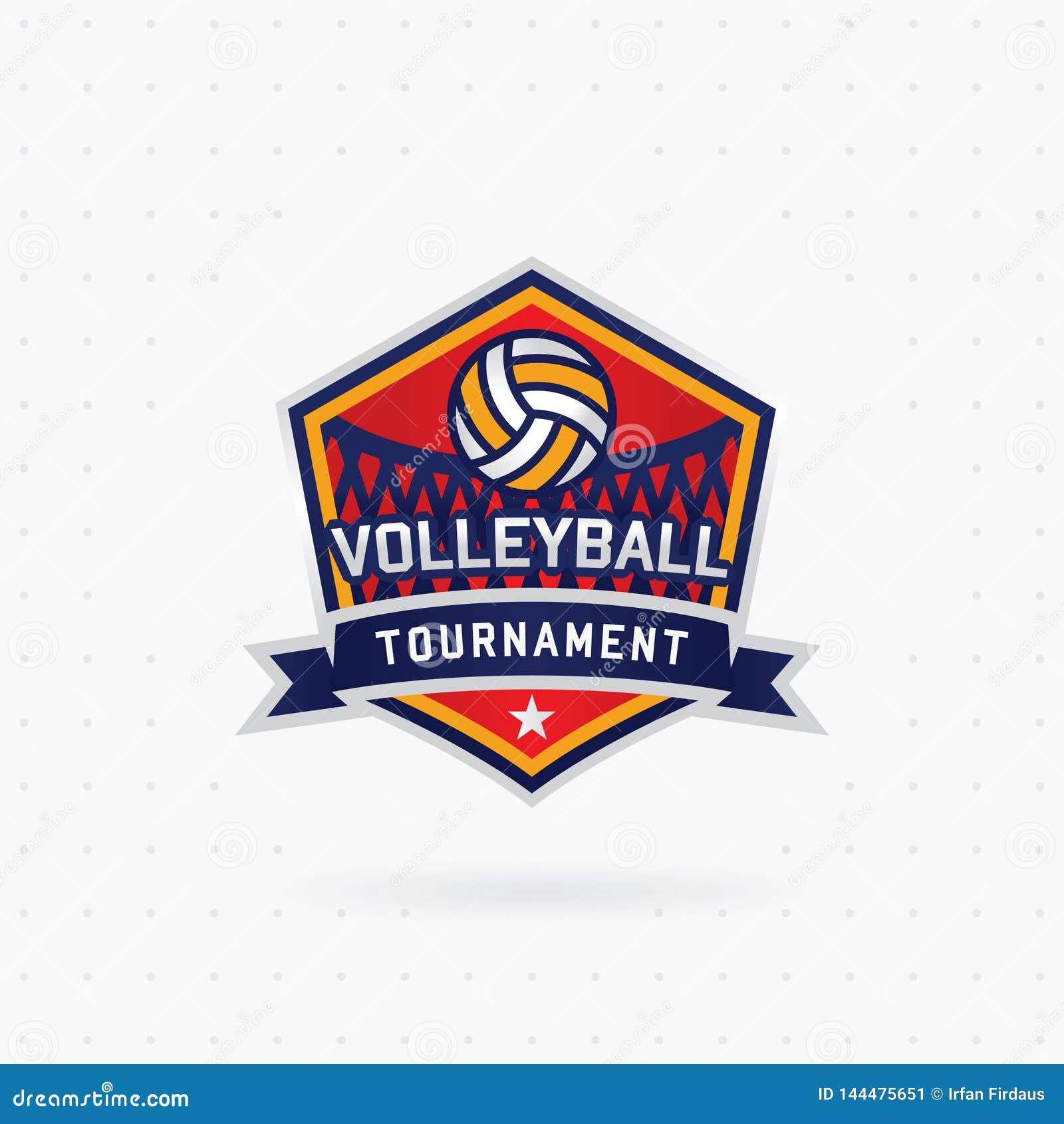 Volleyball tournament logo stock vector. Illustration of league - 144475651