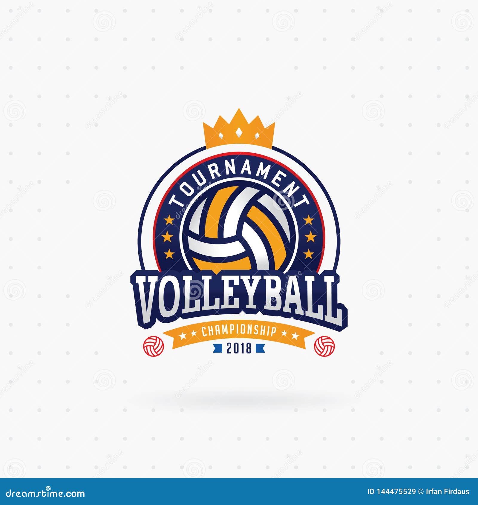 Volleyball tournament logo stock vector. Illustration of club - 144475529