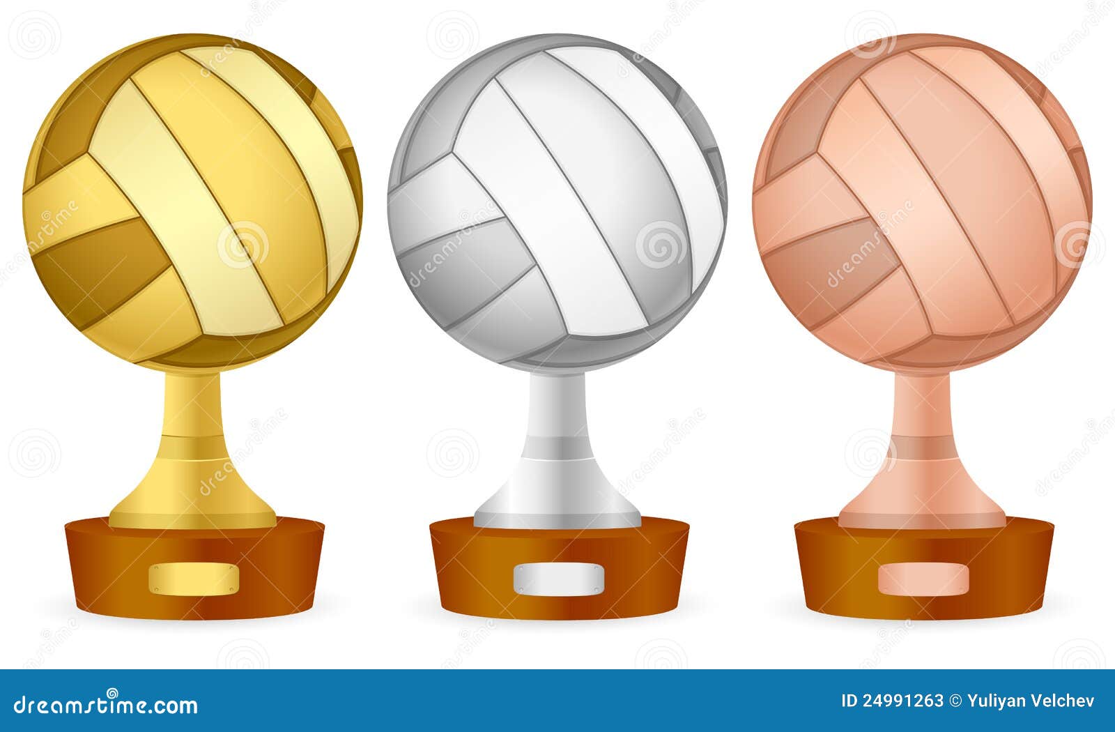 Volleyball Trophy Set Stock Photos Image 24991263