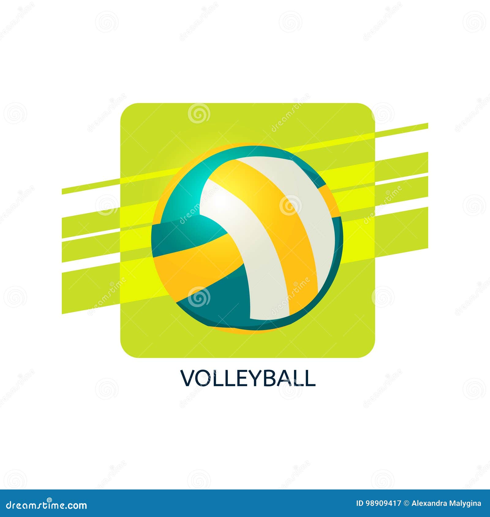 Volleyball vector icon stock vector. Illustration of champion - 98909417