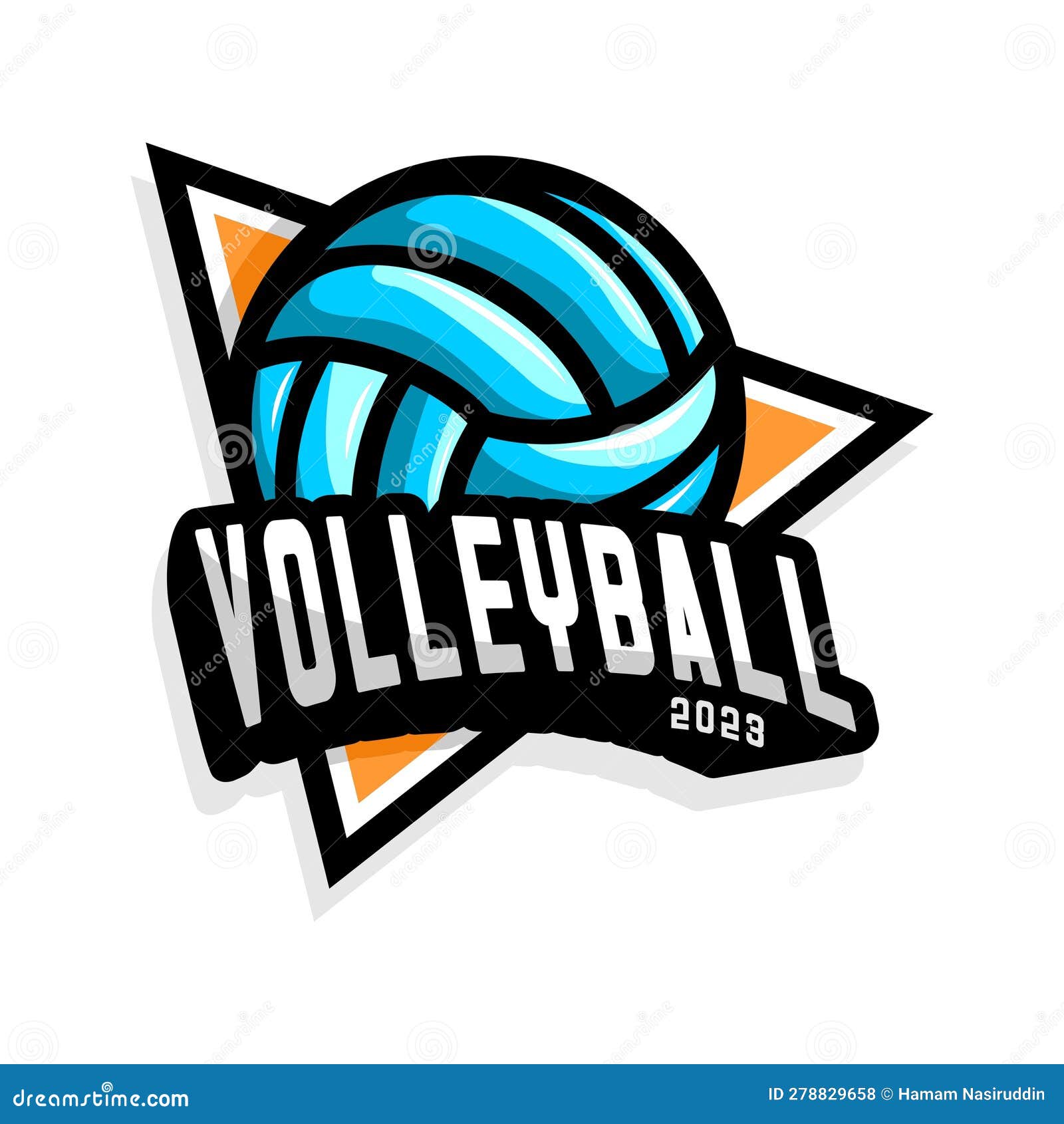 Volleyball vector stock vector. Illustration of championship - 278829658