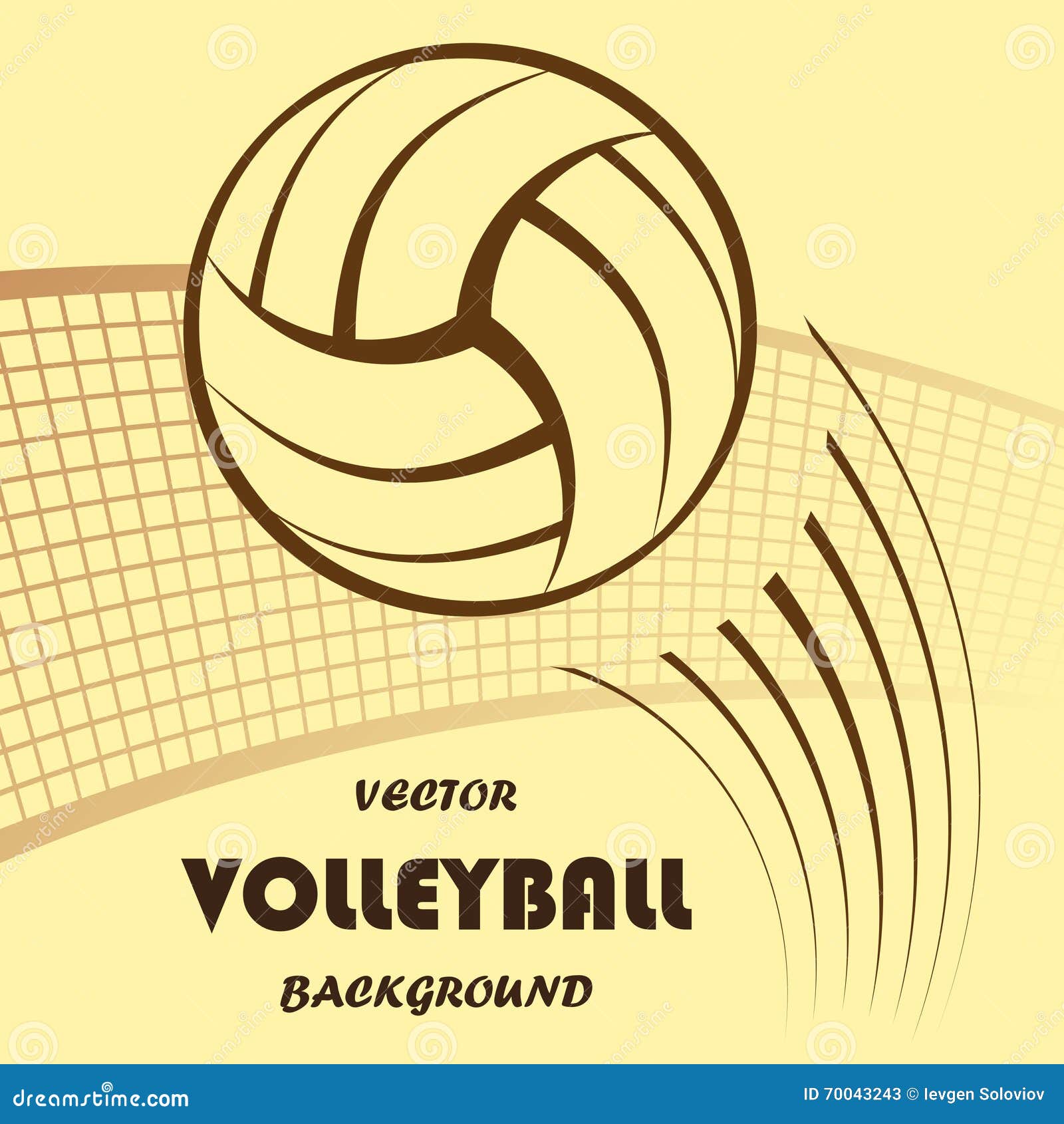 Volleyball Yellow Background Stock Vector - Illustration of equipment ...