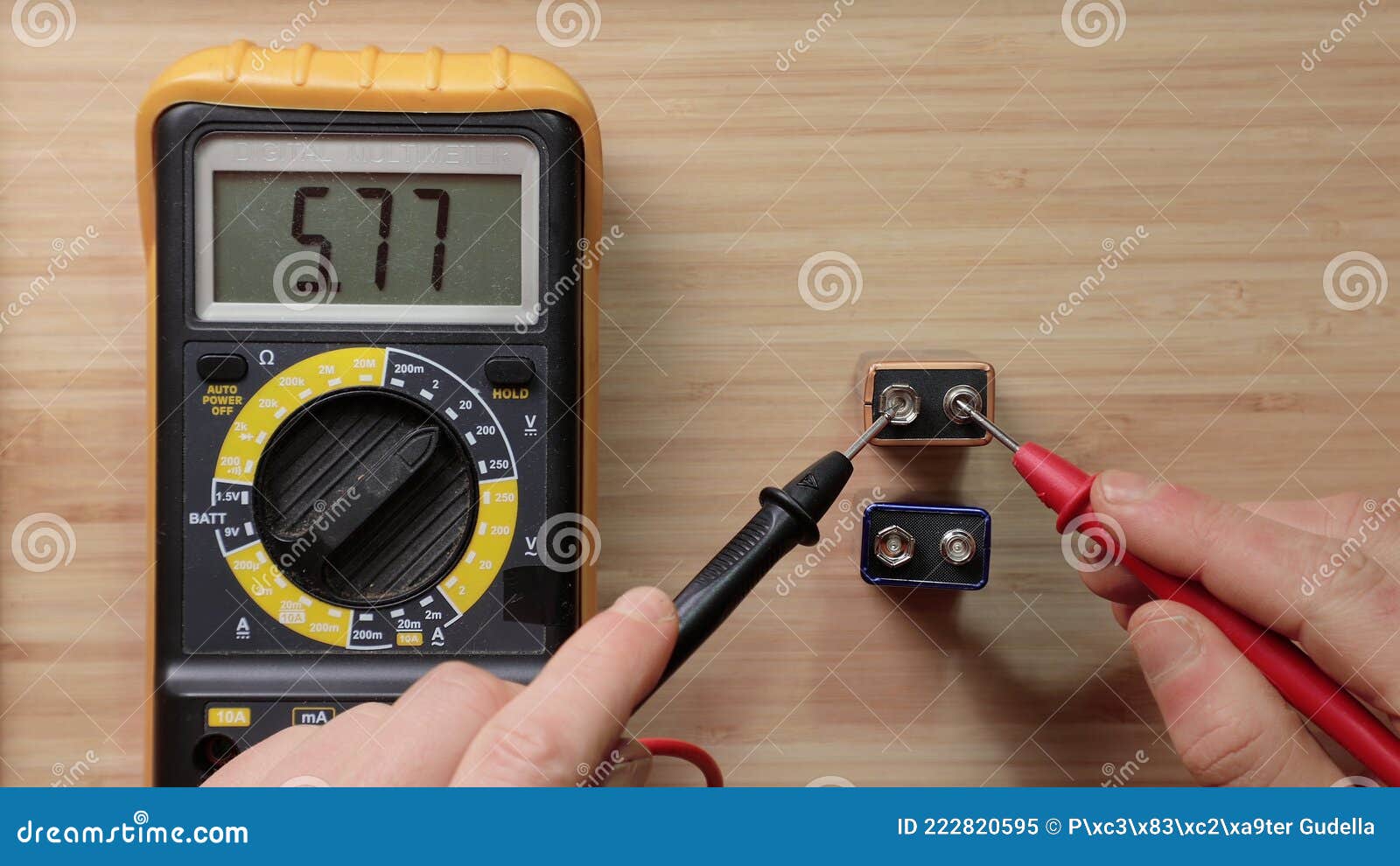 Testing a 9v battery on sale with a multimeter