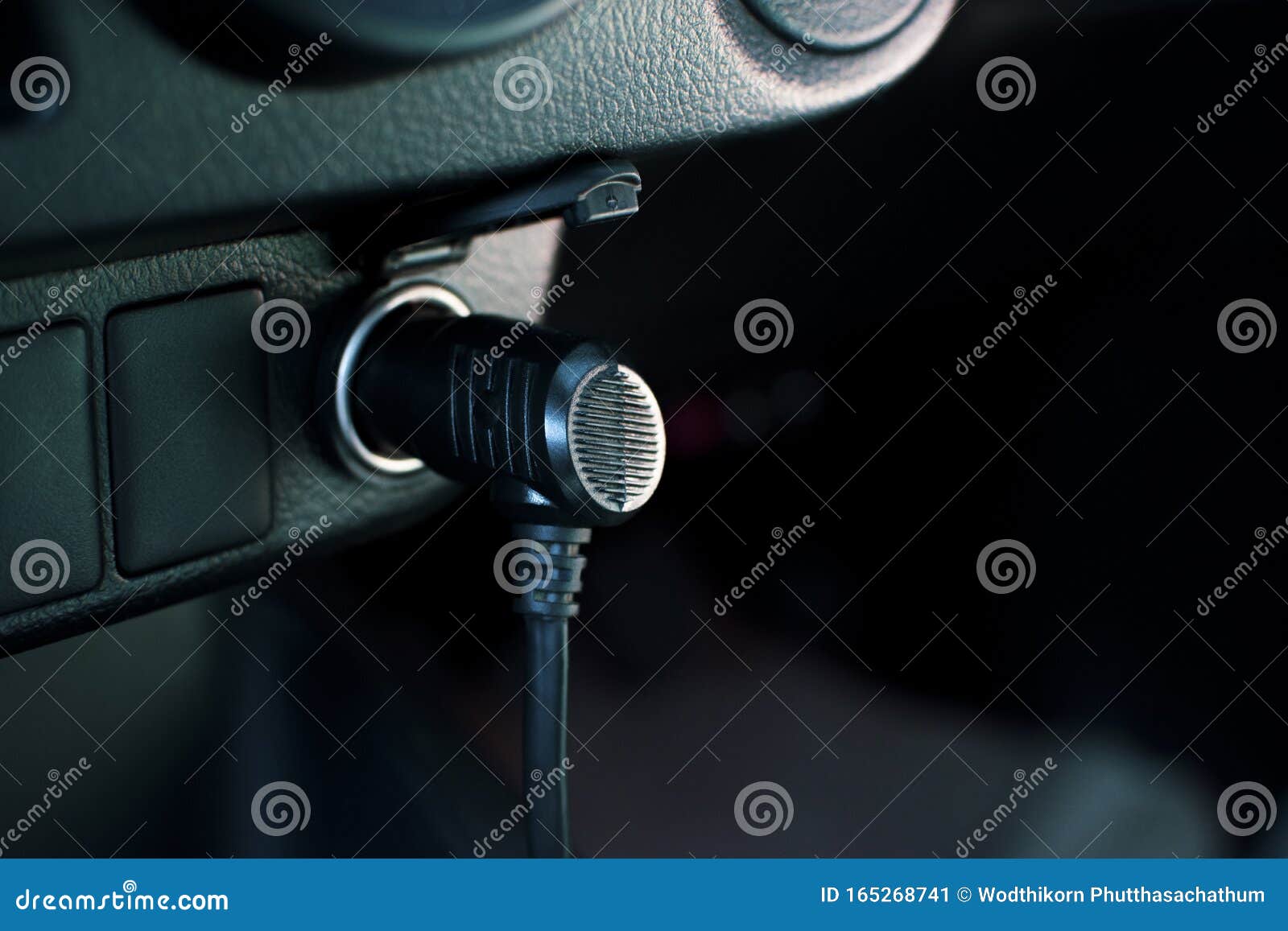 The 12 Volt Car Power Outlet Socket with the Adapter Plug. Stock Image Image of inverter