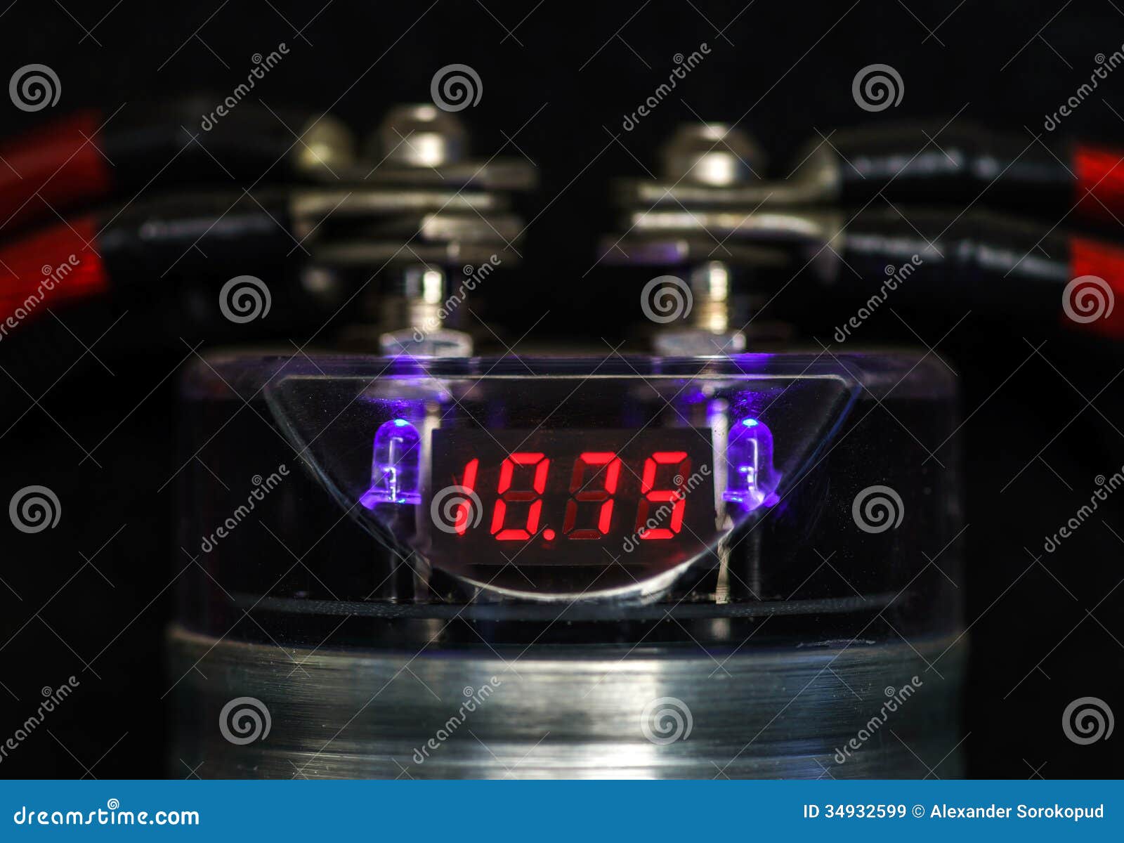 Voltage indicator stock image. Image of minus, panel 34932599