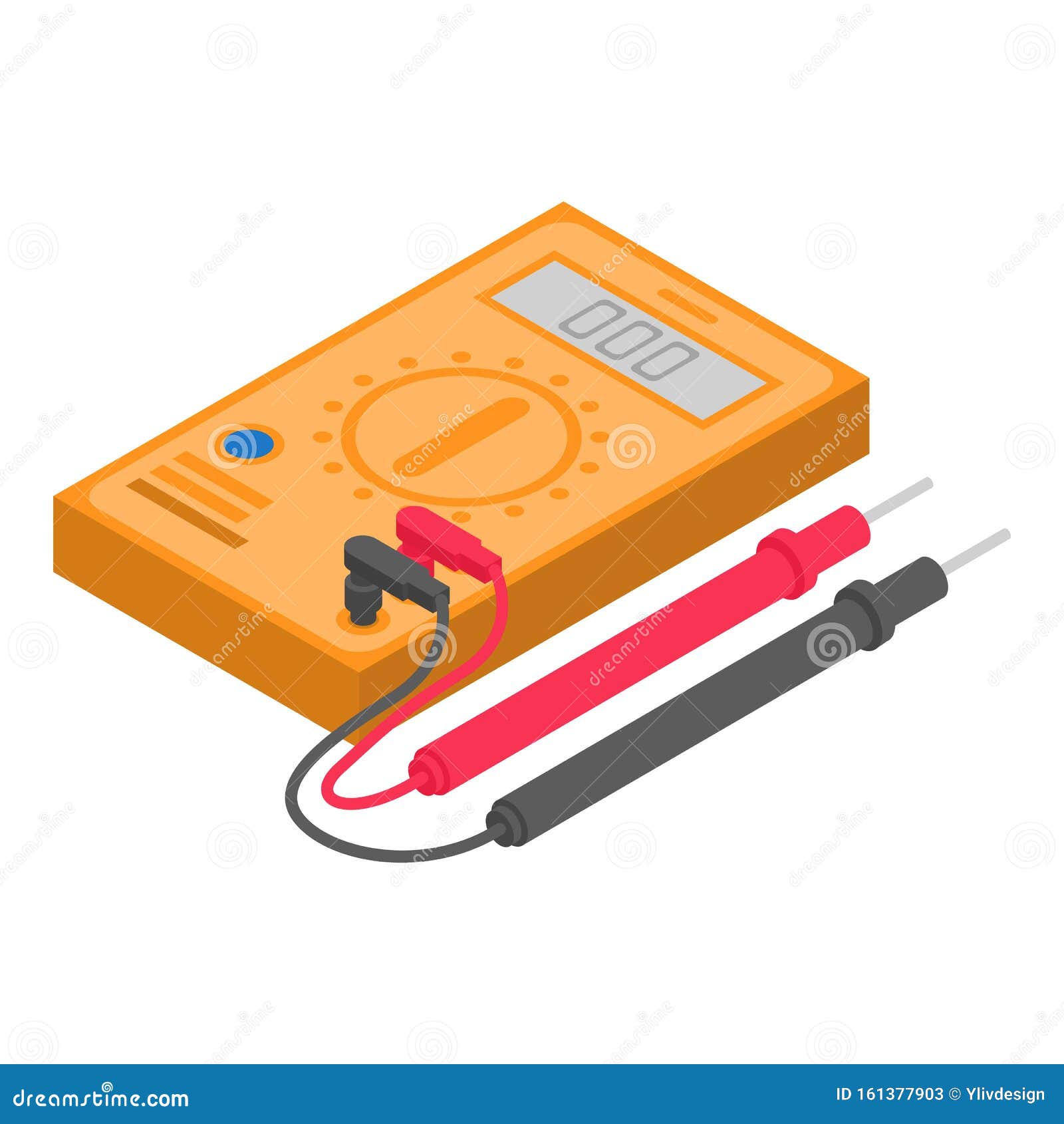 voltage tester icon, isometric style