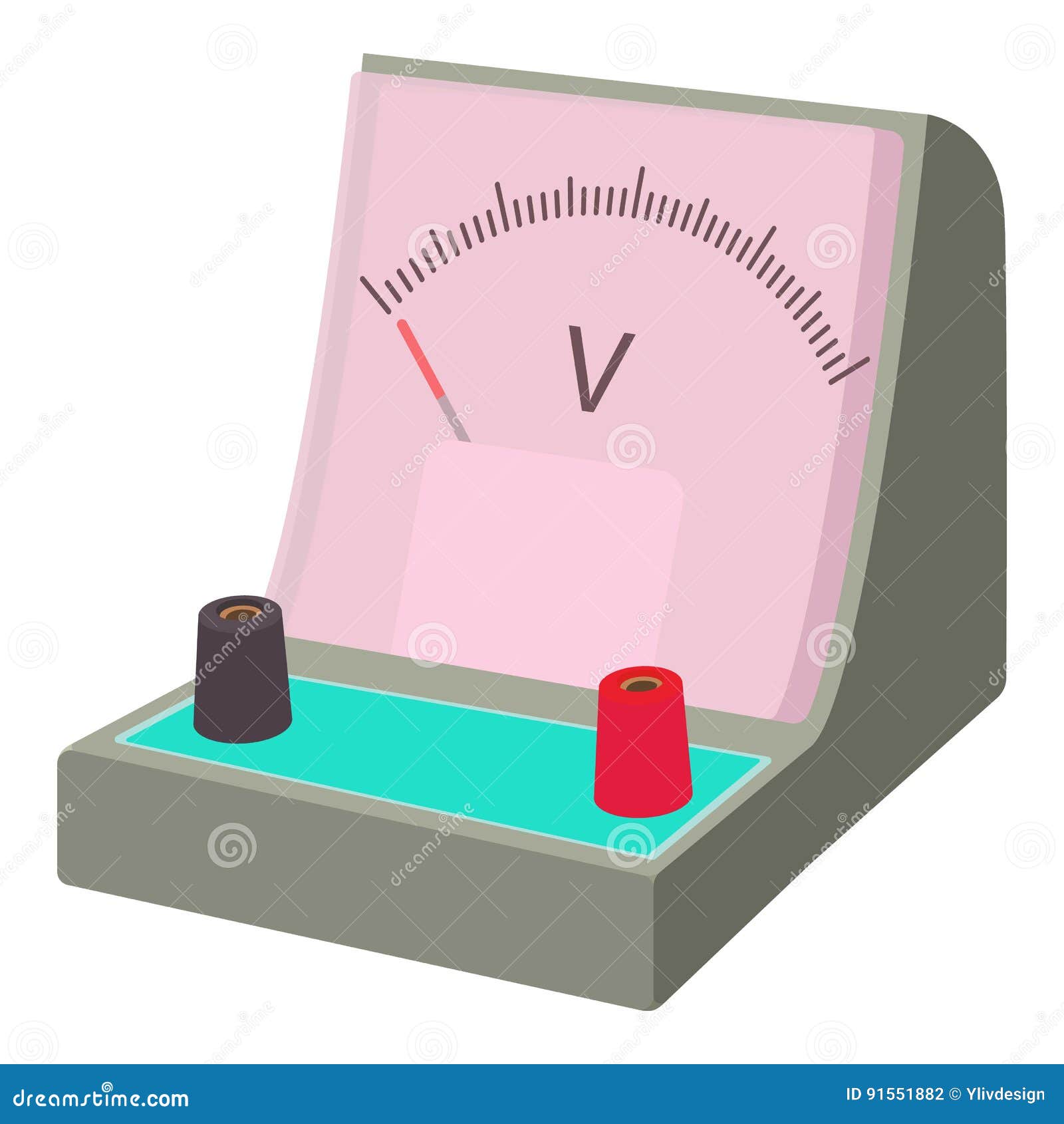 Voltmeter Icon, Cartoon Style Stock Vector Illustration of ammeter