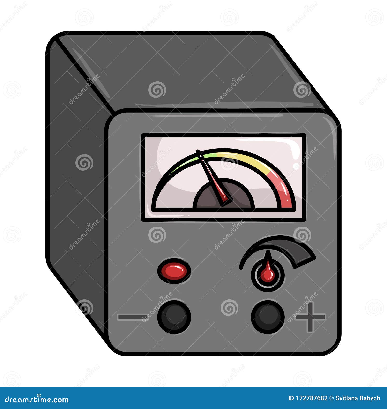 Voltmeter Vector Icon.Cartoon Vector Icon Isolated on White Background