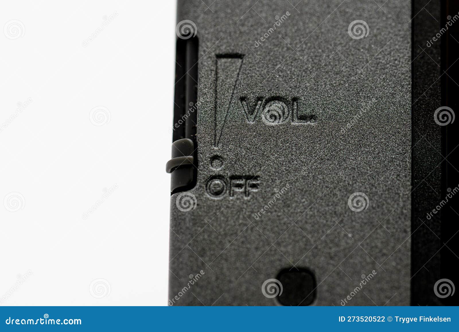 Volume Control of a Nintendo 3DS Handheld Gaming Console.. Stock Photo