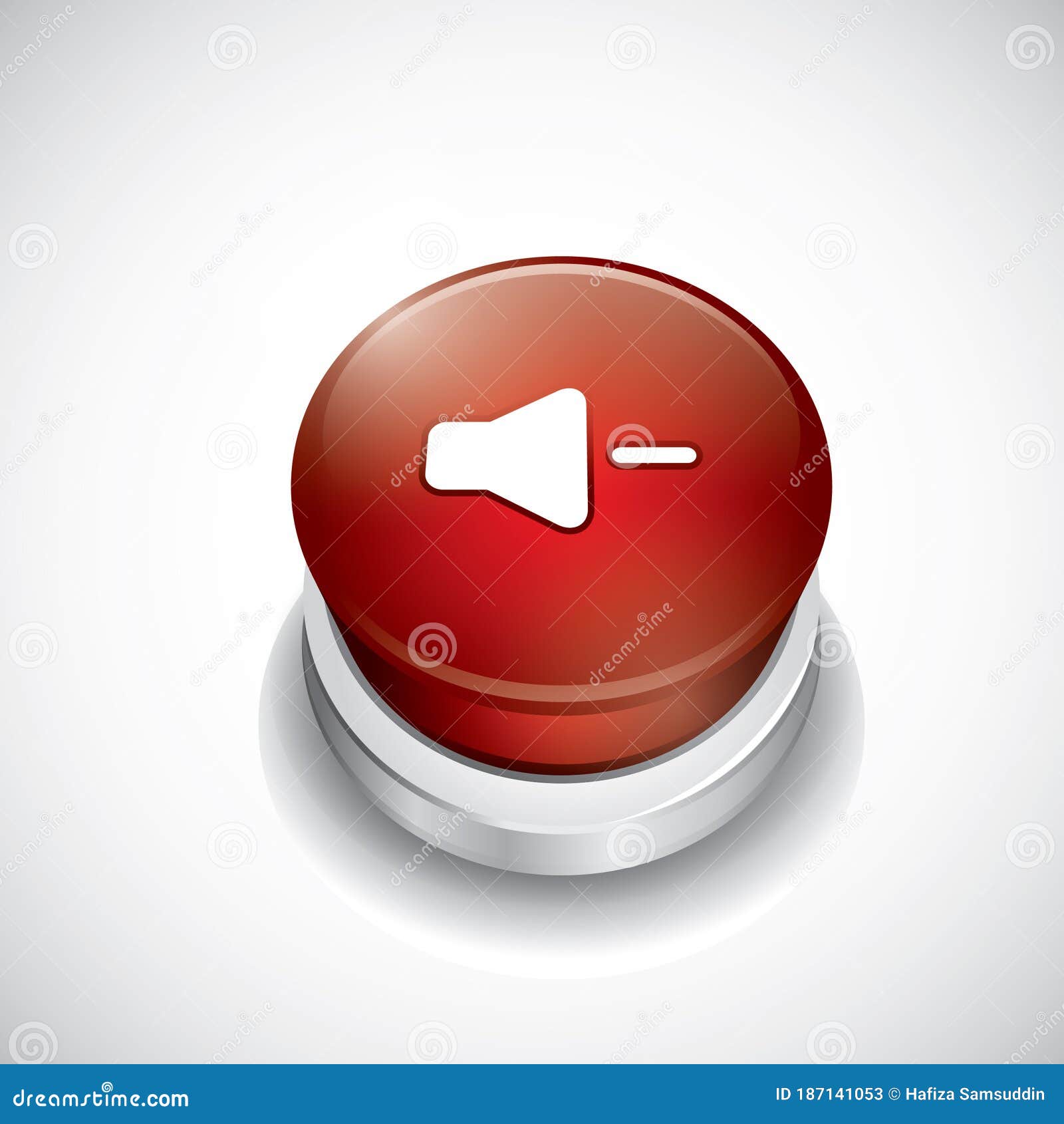 Volume Down Button. Vector Illustration Decorative Design Stock Vector