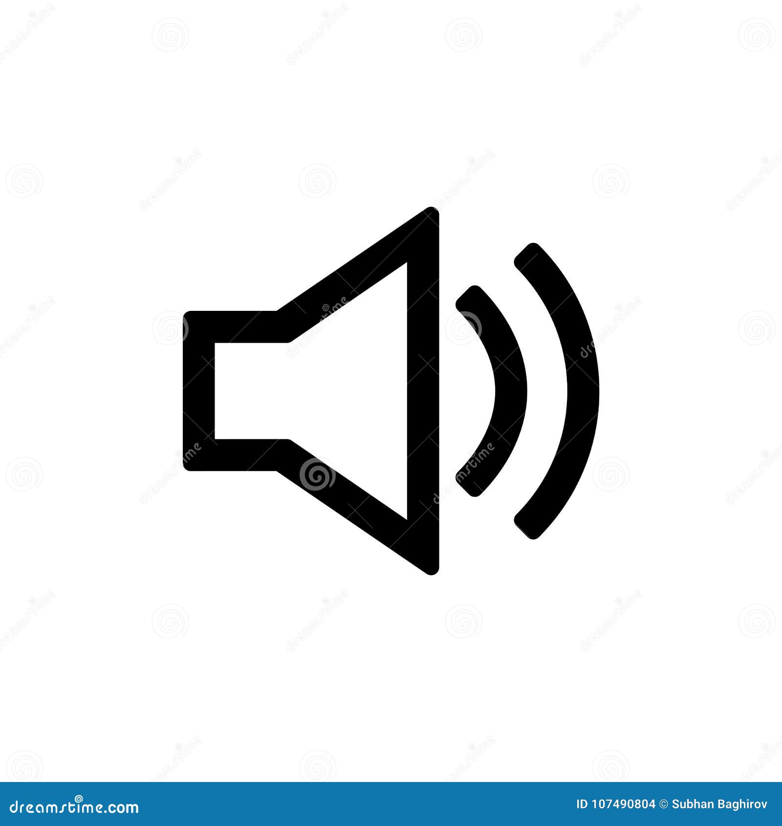 volume icon for simple flat style ui 