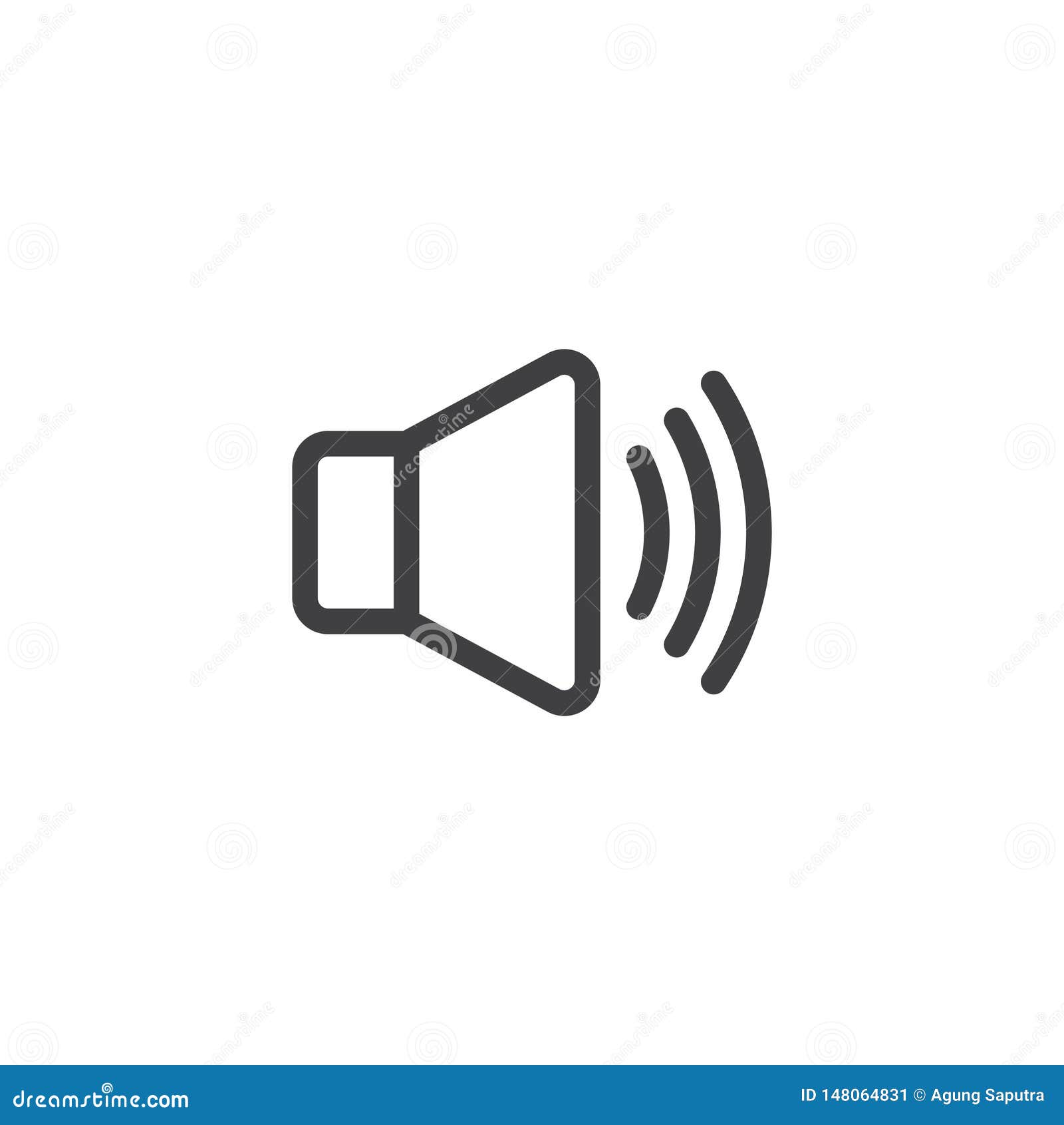 volume simple line icon  