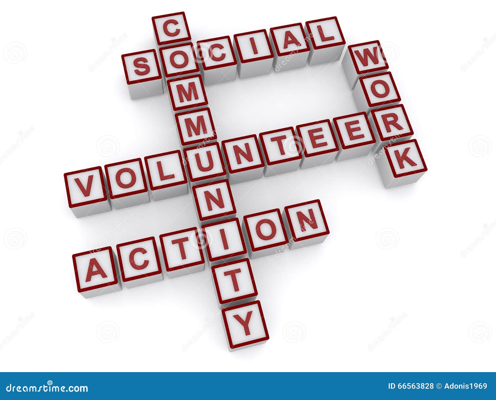 Volunteer crossword puzzle stock illustration. Illustration of words