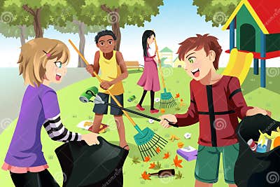 Volunteer kids stock vector. Illustration of multiethnic - 29192577