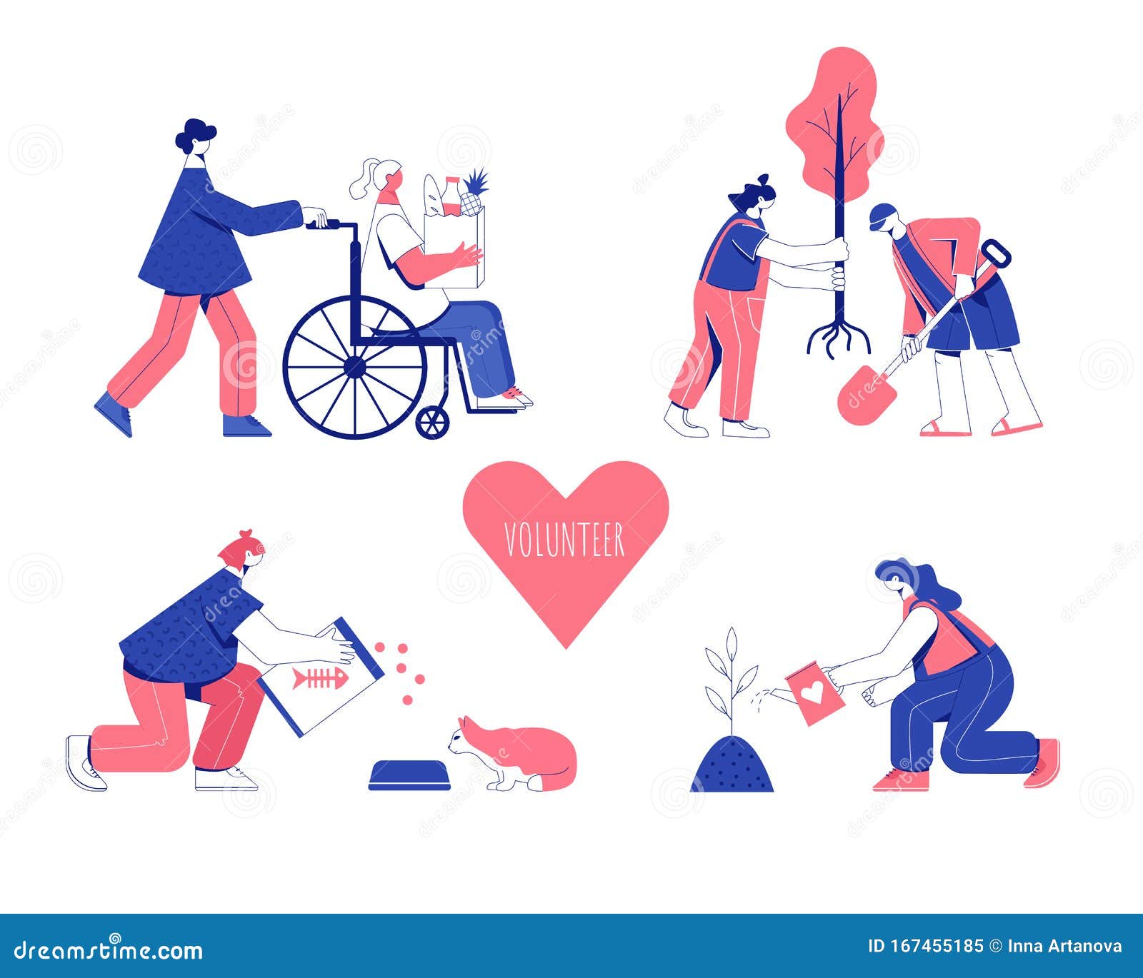 Volunteer Work Set. Help Disabled, Homeless Animals. Stock Vector - Illustration of homeless, disabled: 167455185 Volunteer Work Set. Help Disabled, Homeless Animals. Stock Vector - Illustration of homeless, disabled: 167455185