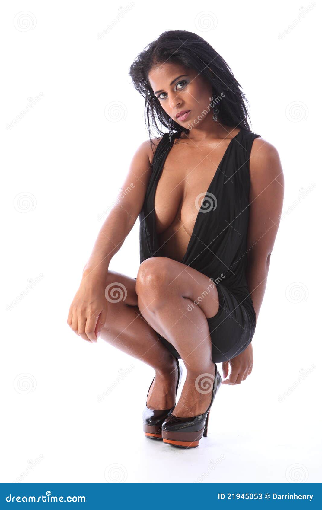 Voluptuous Boobs of Beautiful Young Fashion Model Stock Image