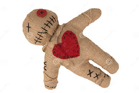 Voodoo Doll with in Burlap Fabric, Isolated on White. Stock Photo ...