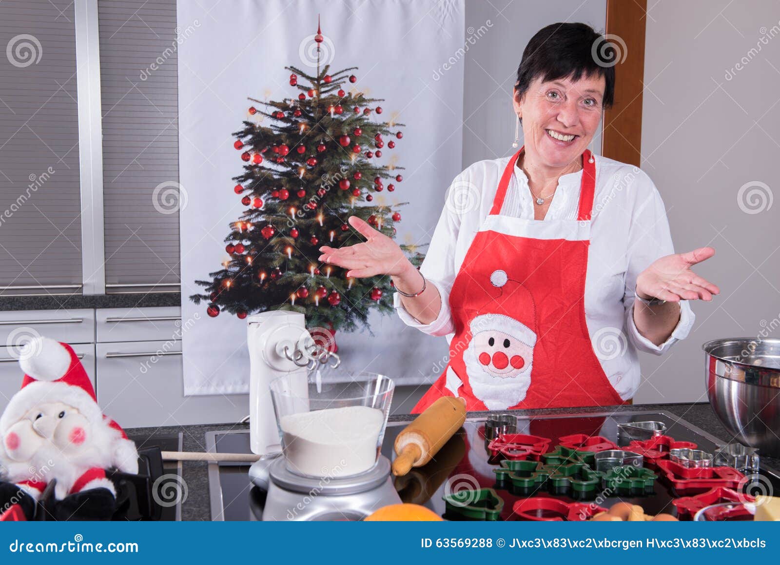 Voorbereidingen Voor De Kerstmisbakkerij in De Keuken Stock Foto ...