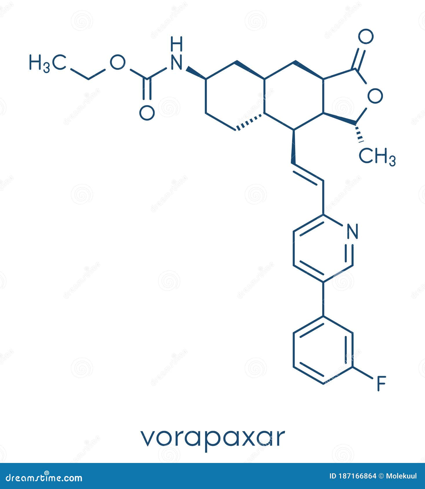 Vorapaxar острая коронарная молекулы лекарства от синдрома боль в груди.  Скелетная формула. Иллюстрация вектора - иллюстрации насчитывающей  активировано, синдром: 187166864