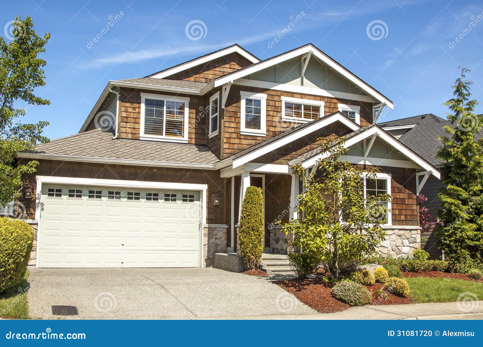 Vorstadthaus stockfoto. Bild von hypothek, traum, villa - 31081720