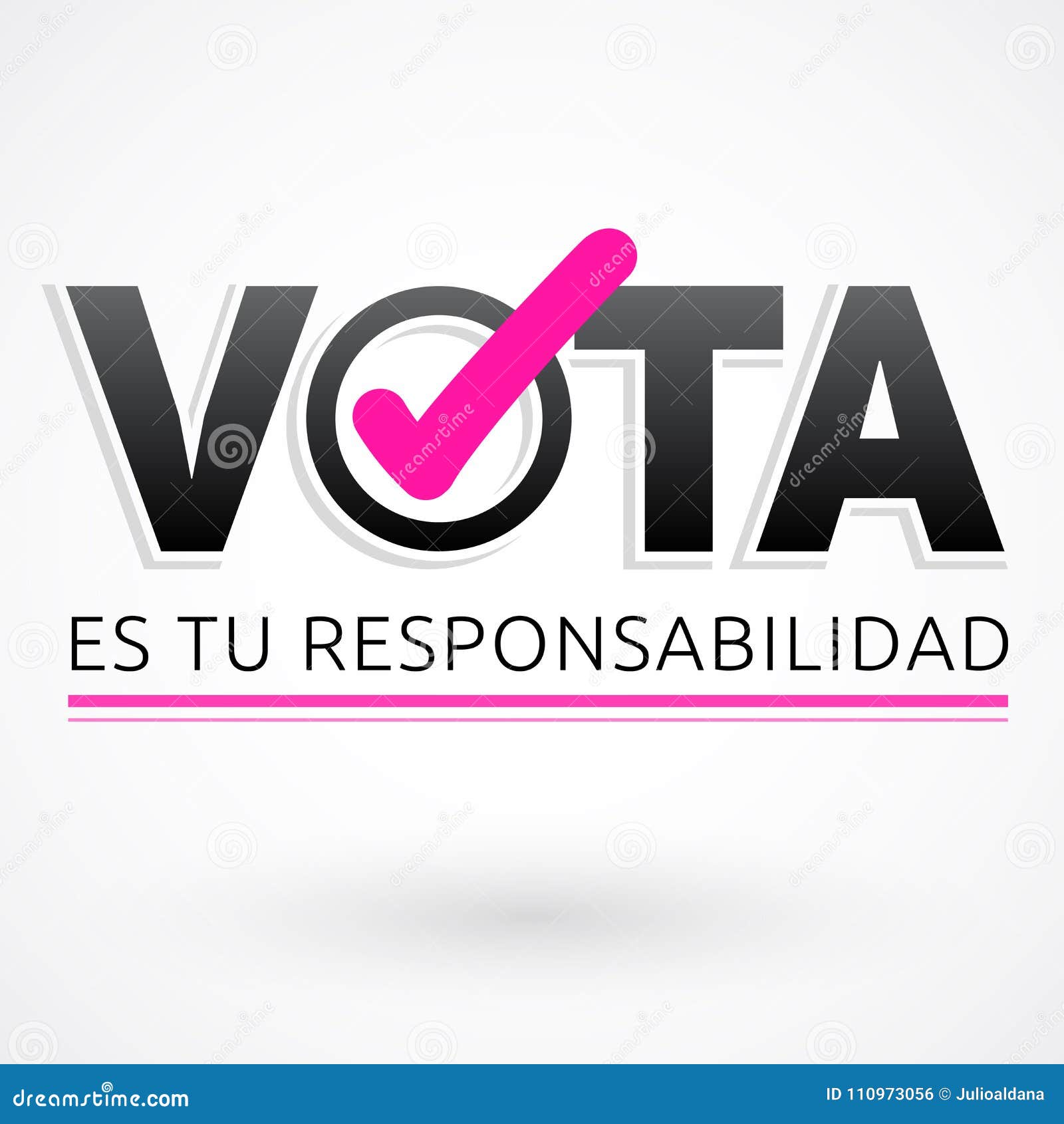 vota es tu responsabilidad, vote is your responsibility spanish text