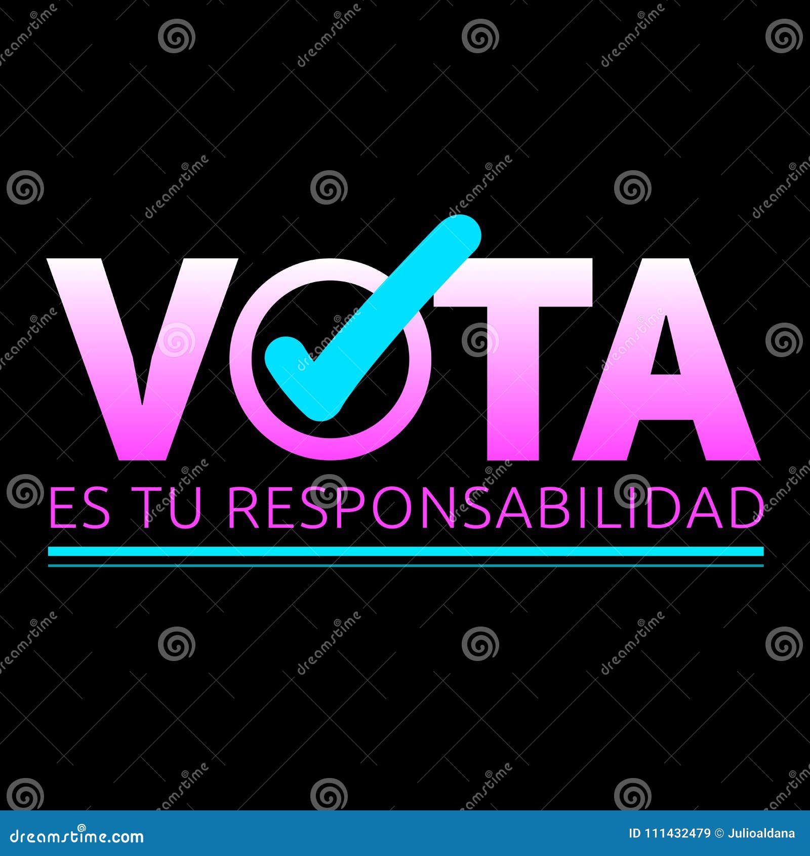vota es tu responsabilidad, vote is your responsibility spanish text