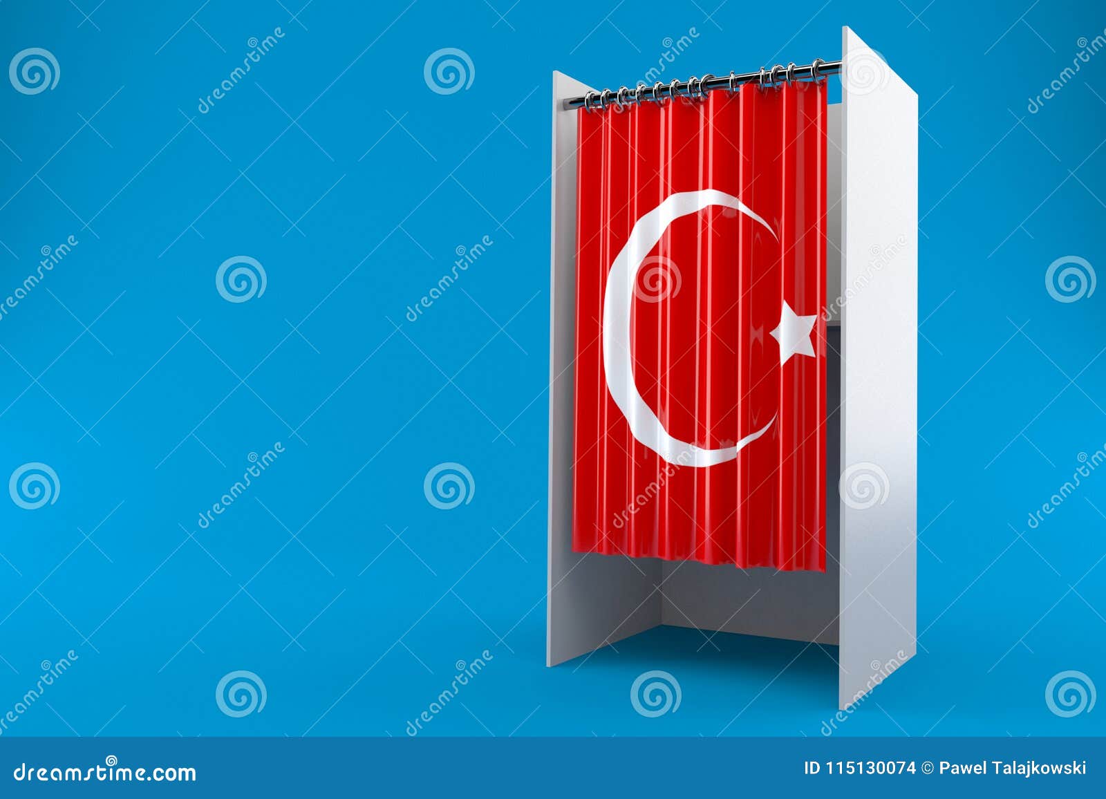 Vote Cabinet With Turkey Flag Stock Illustration Illustration Of