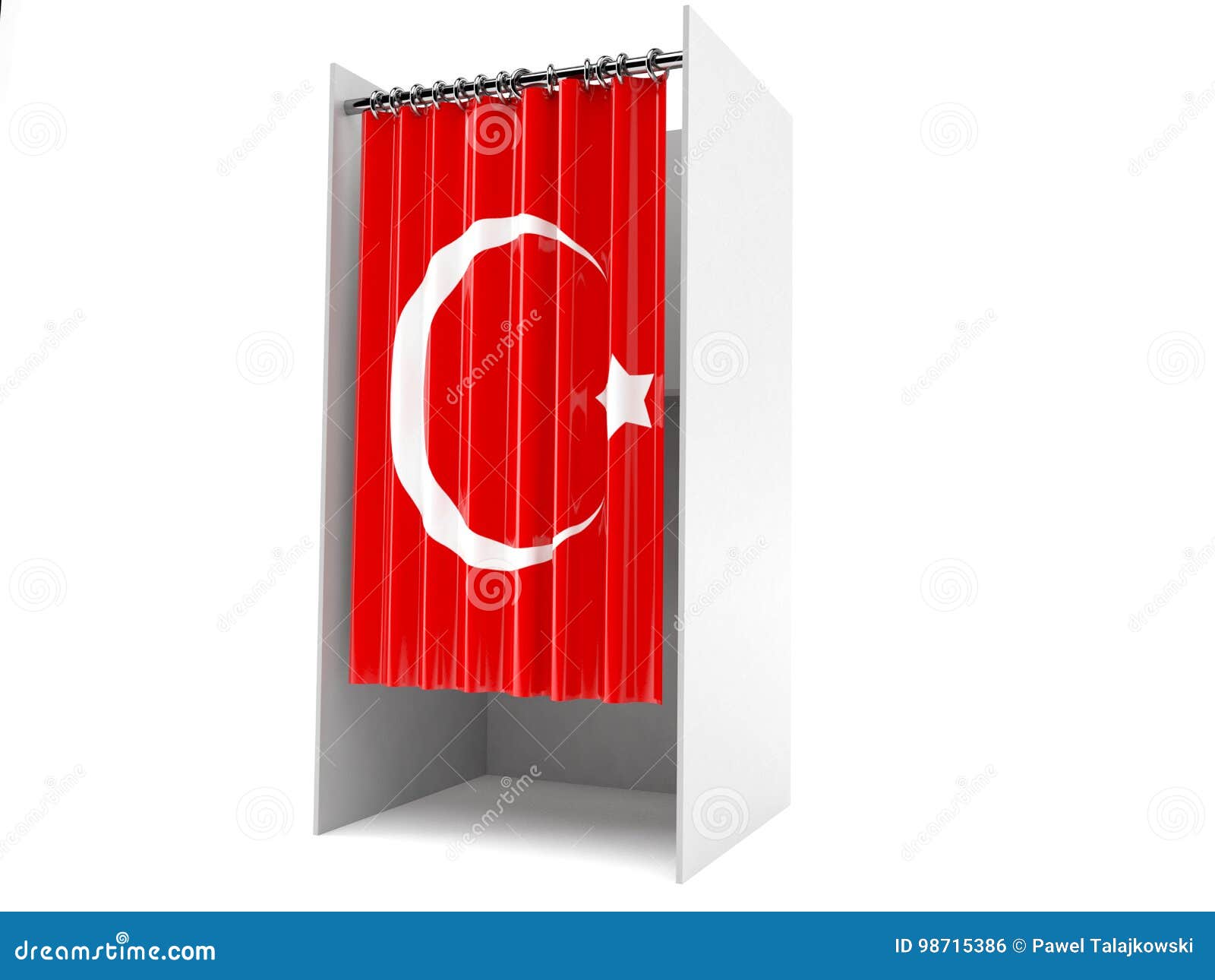 Vote Cabinet With Turkey Flag Stock Illustration Illustration Of