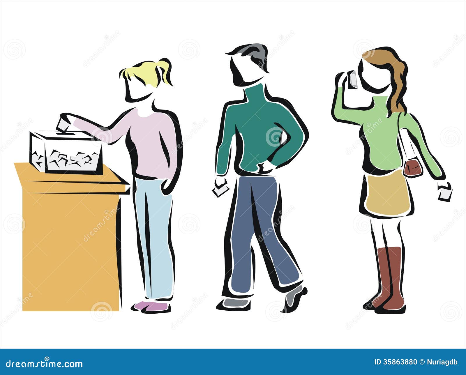 women voting clip art