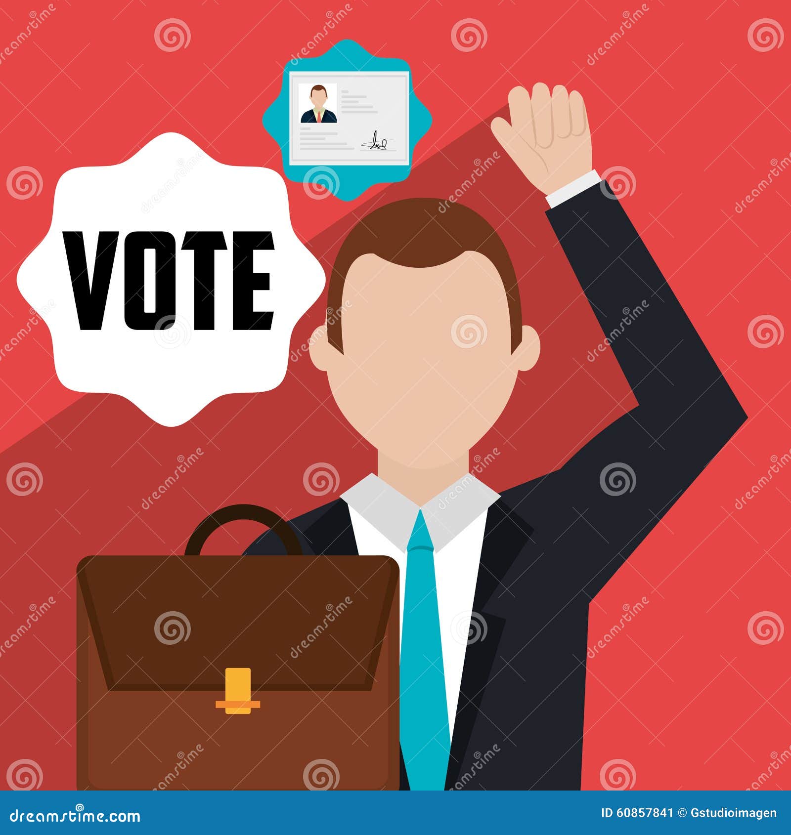 Vote and Politician Campaign Stock Vector Illustration of casting