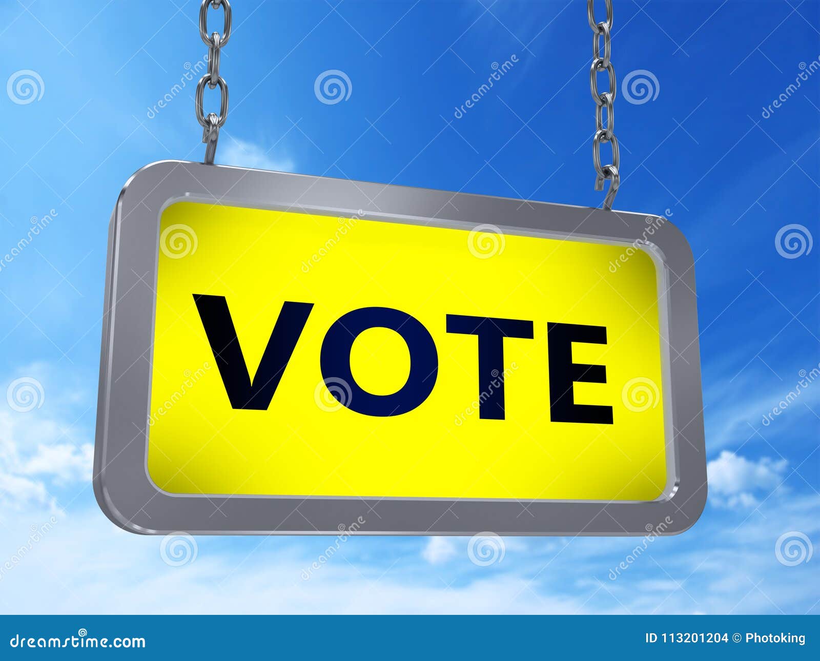 Vote on billboard stock illustration. Illustration of government