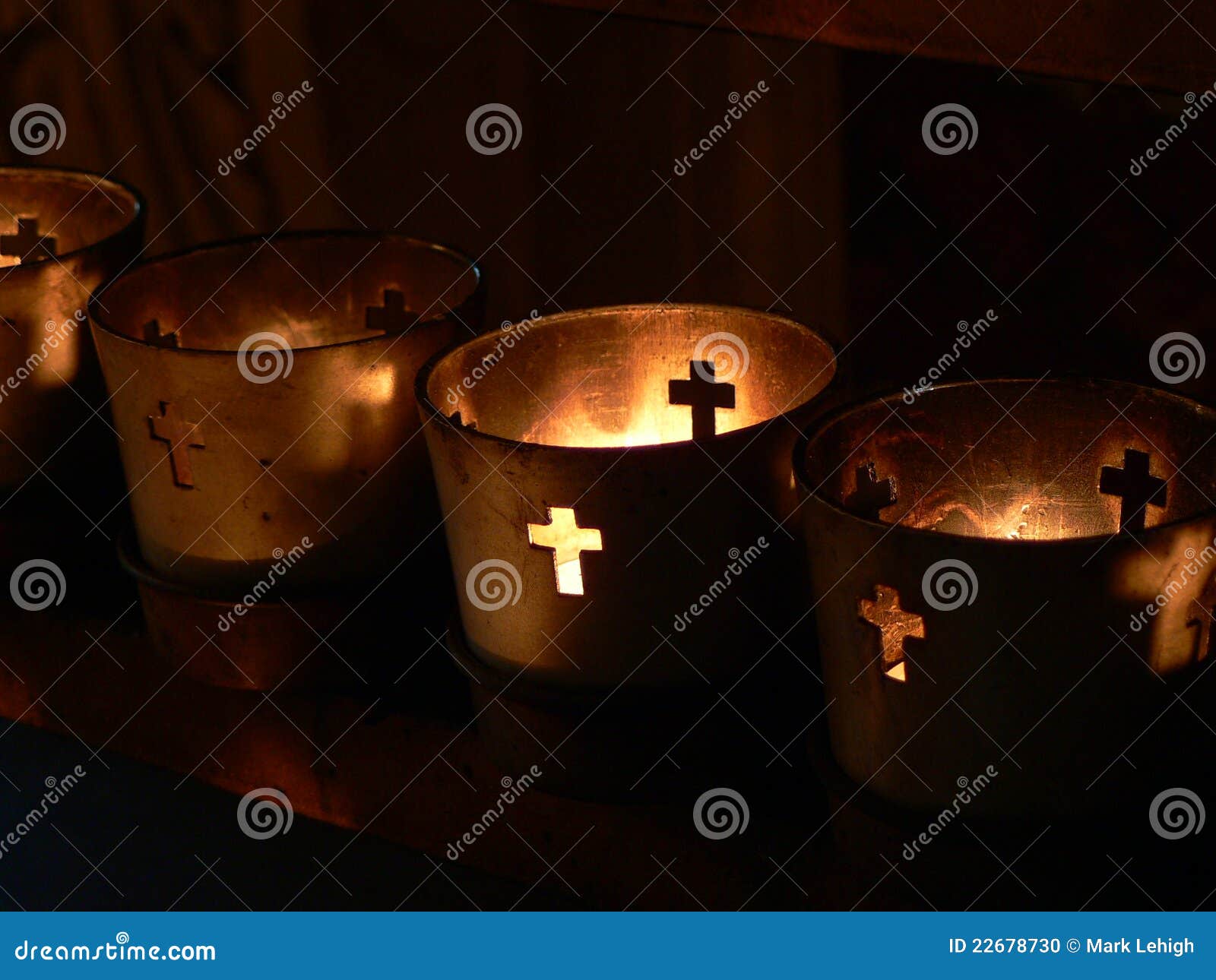 Votive Candles Lantern On The Grave In Slovak Cemetery. All Saints' Day. Solemnity Of All Saints