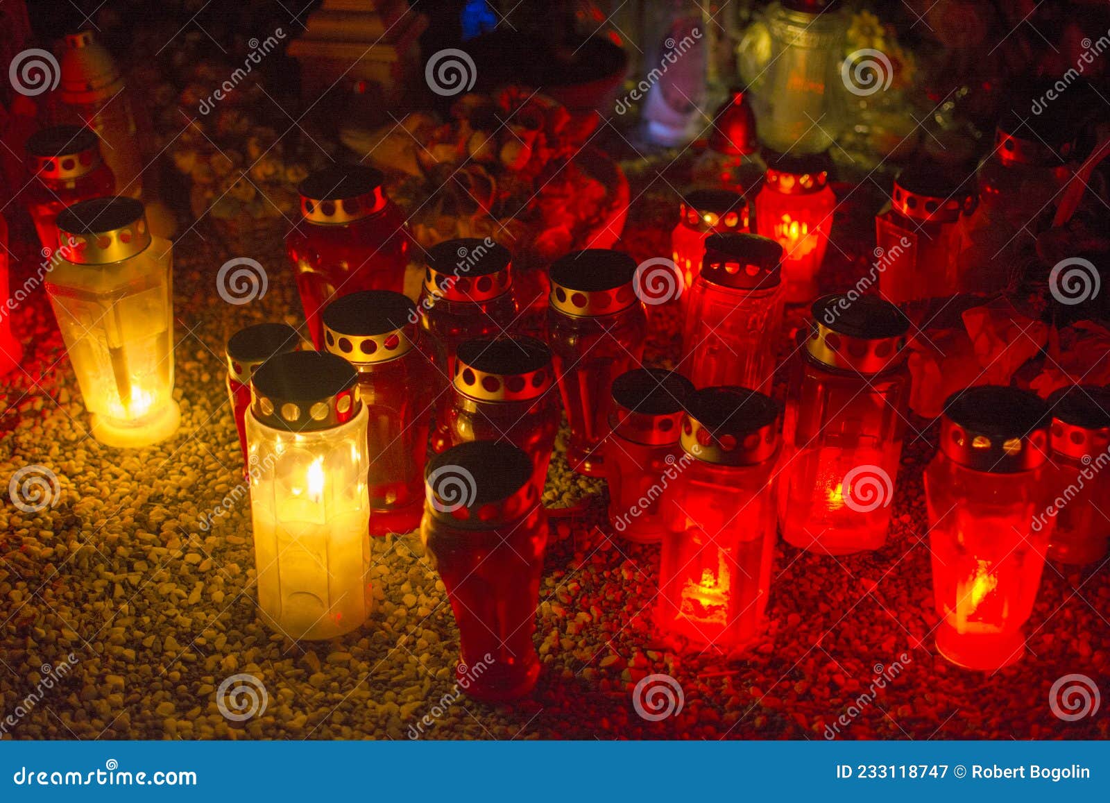 Votive Candles at All Saint`s Day Stock Image Image of sveti, white