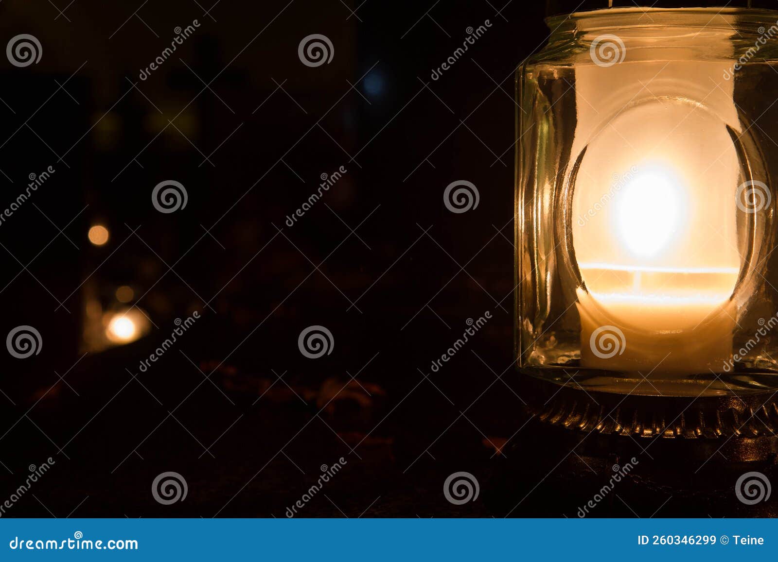 Votive Candles at a Cemetery Stock Image Image of halloween