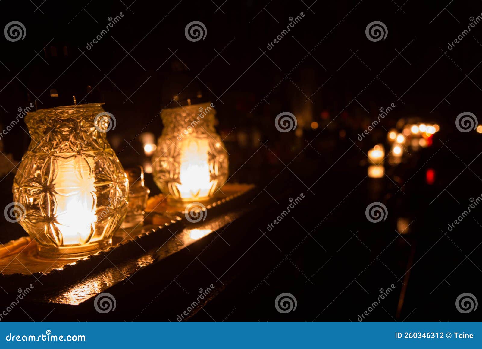 Votive Candles at a Cemetery Stock Photo Image of graveyard