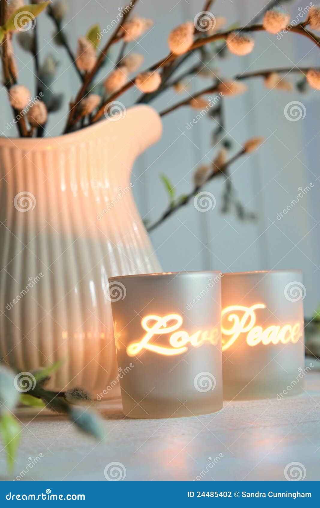 votive candles creating a relaxing atmosphere