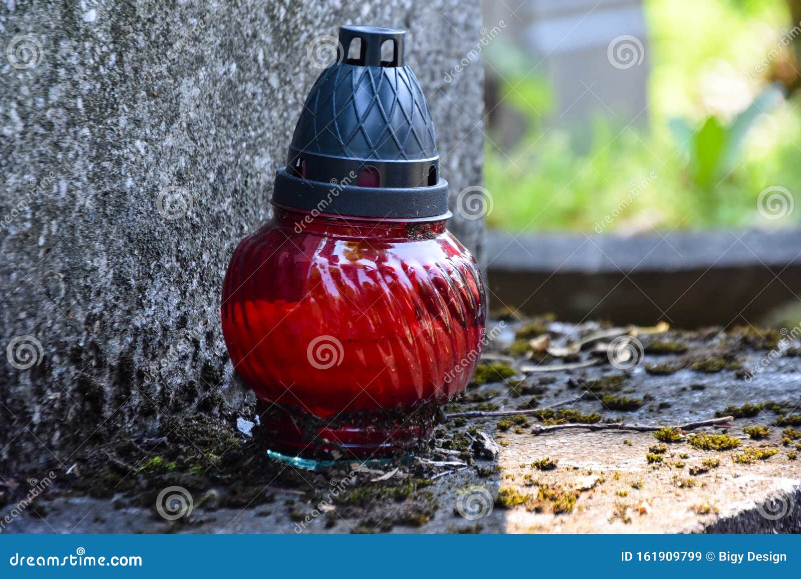 Votive Candles, Memorial Candles Light on Grave Stock Image Image of