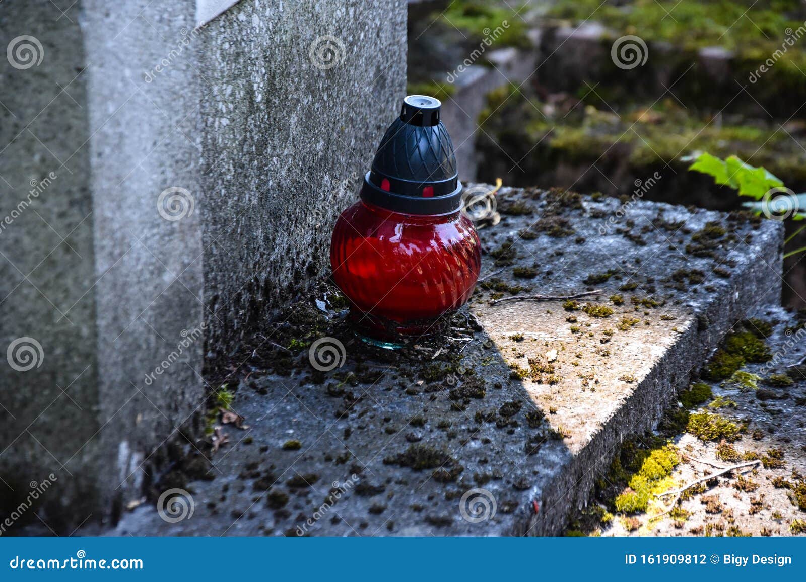 Votive Candles, Memorial Candles Light on Grave Stock Photo Image of