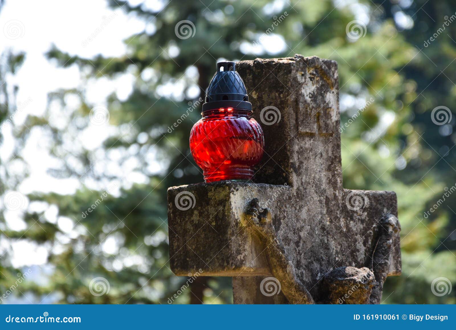 Votive Candles, Memorial Candles Light on Grave Stock Image Image of