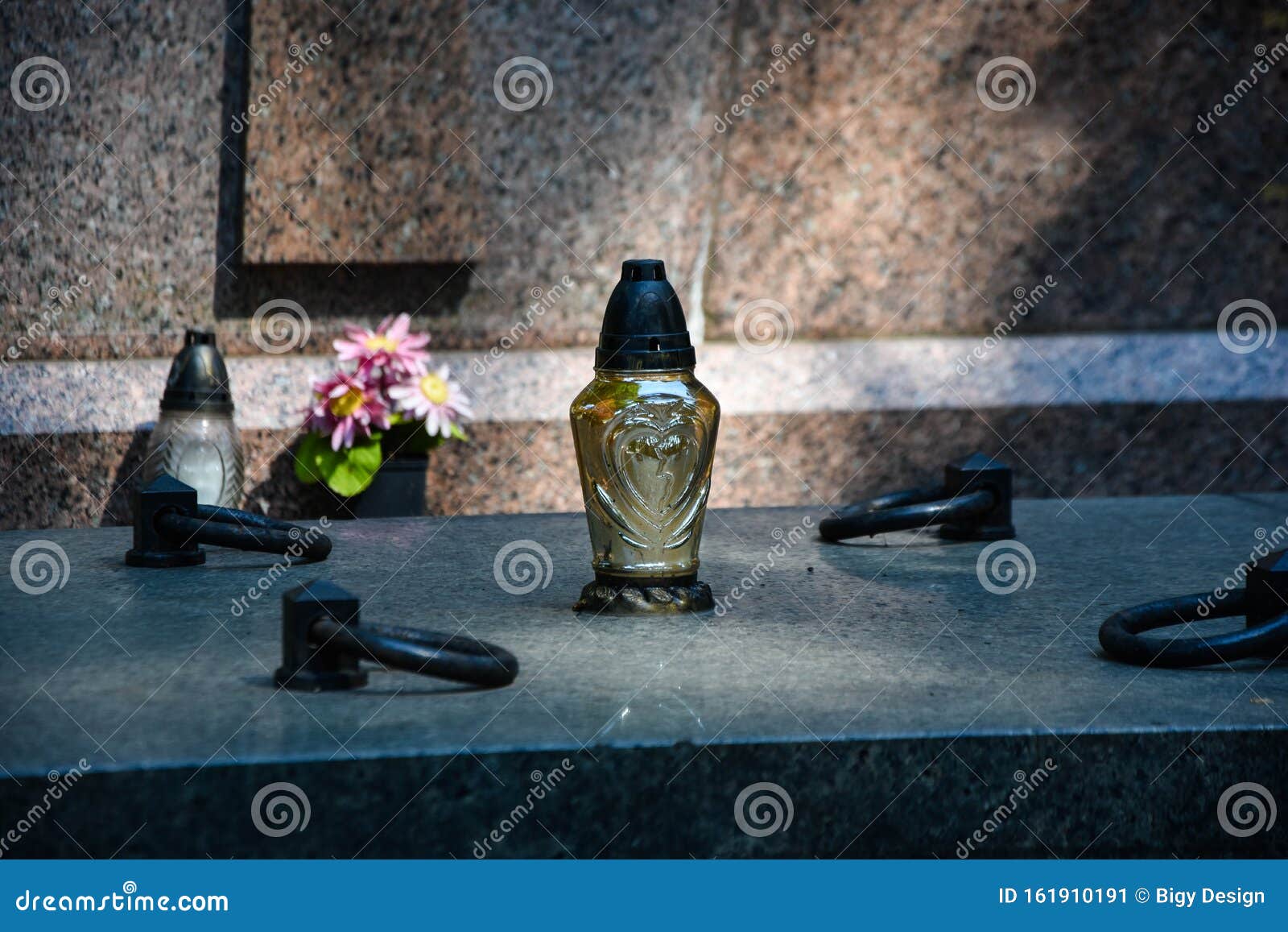 Votive Candles, Memorial Candles Light on Grave Stock Image Image of copy, gravestone 161910191