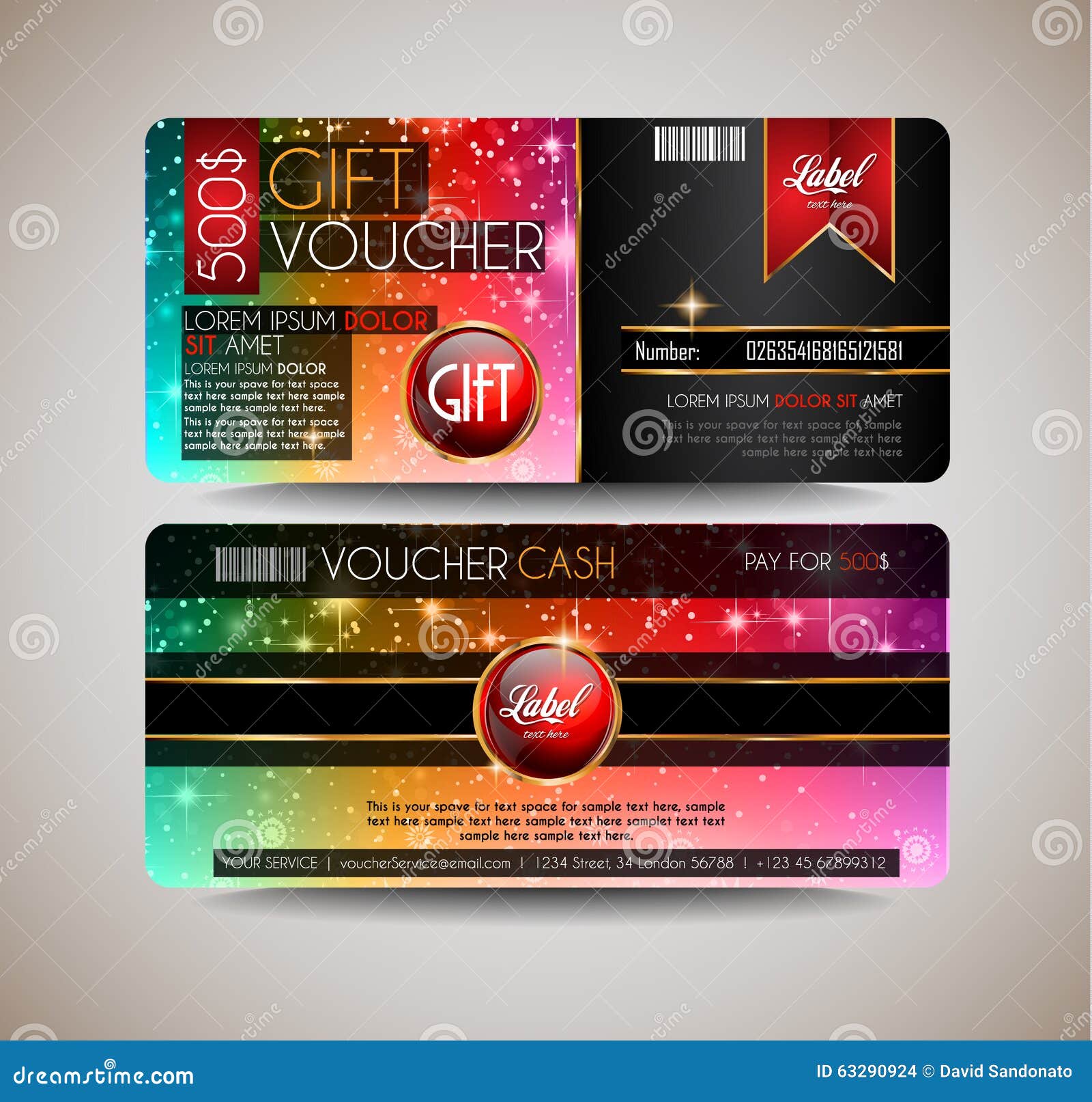 voucher gift card layout template for your promotional ,