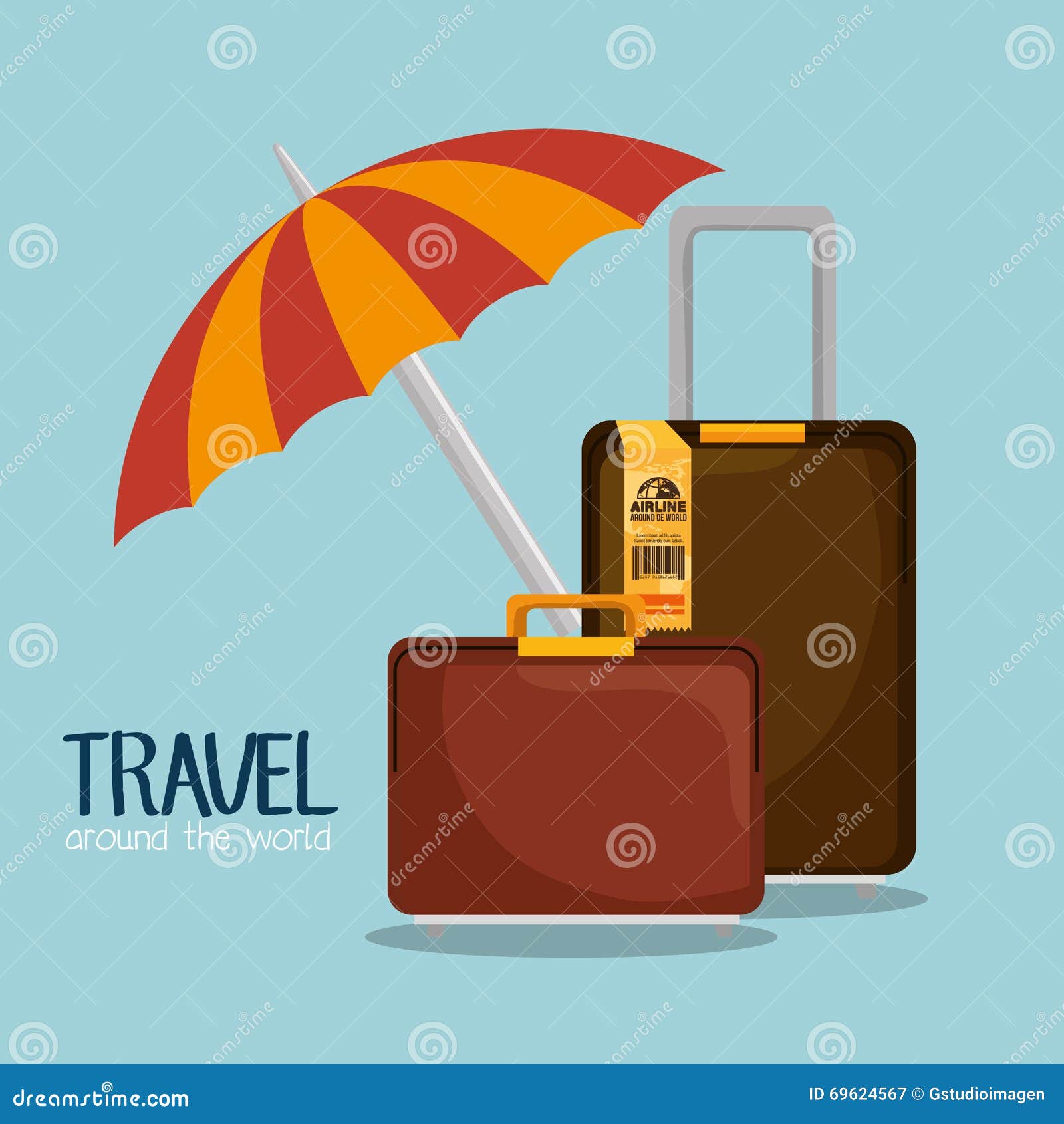 Voyage Autour De La Conception Du Monde Illustration Stock