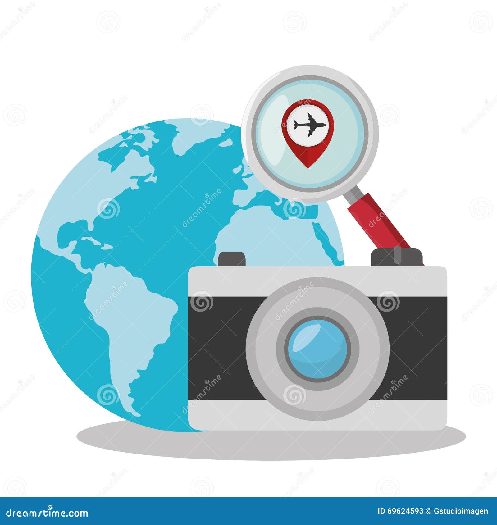 Voyage Autour De La Conception Du Monde Illustration Stock