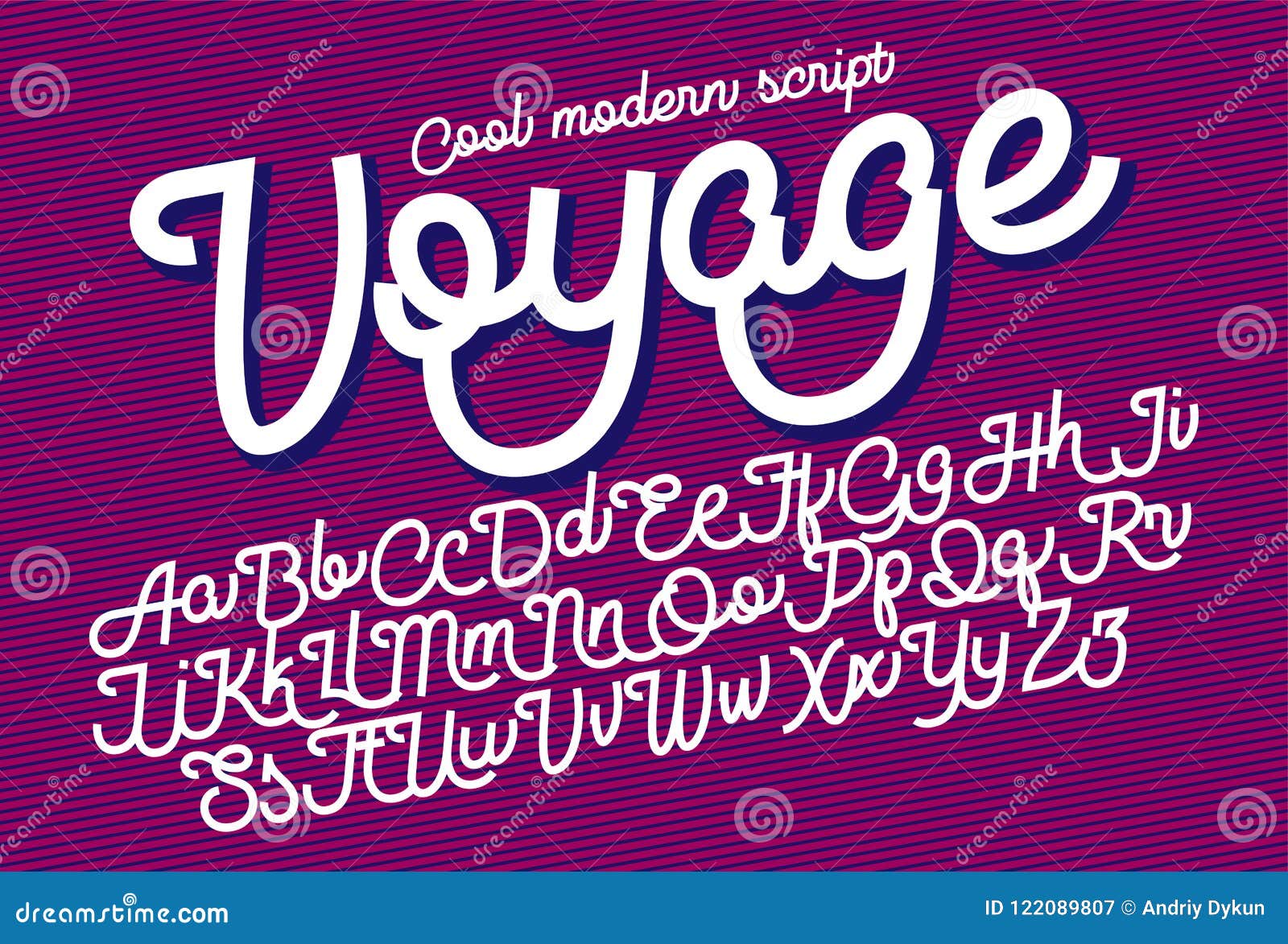 voyage cool modern script font