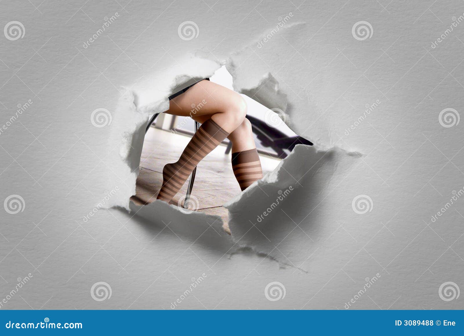 Voyeur foto de stock. Imagem de curvas, ruptura, furo - 3089488