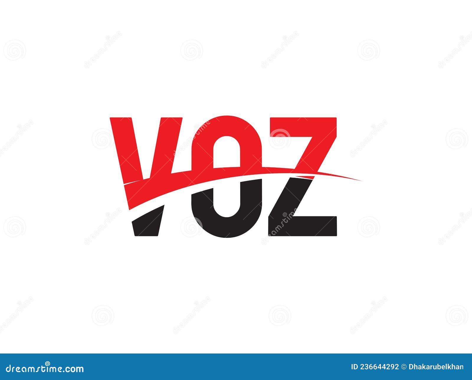 voz letter initial logo   