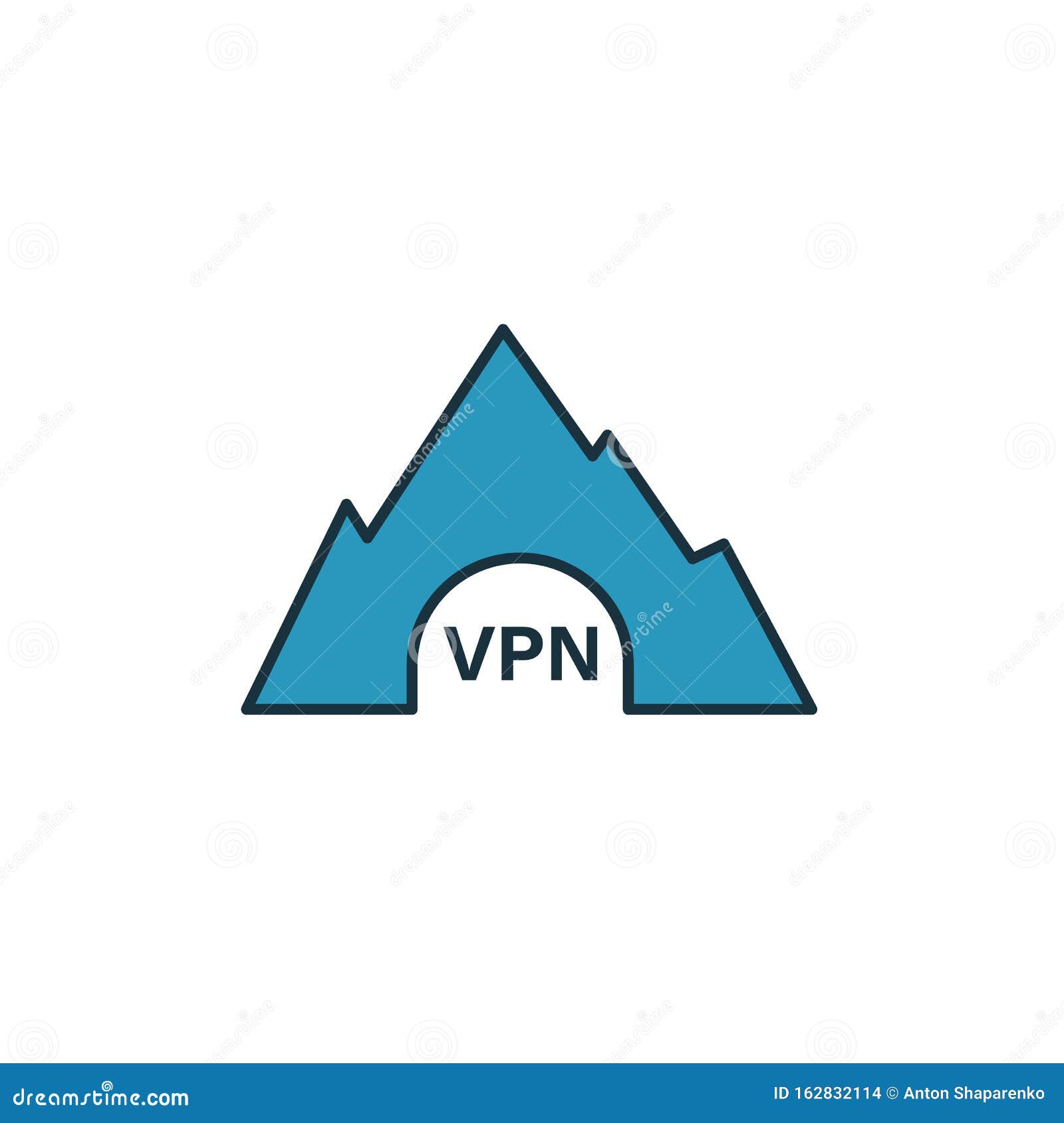 Vpn Tunnel Icon. Simple Element from Icons Collection Stock