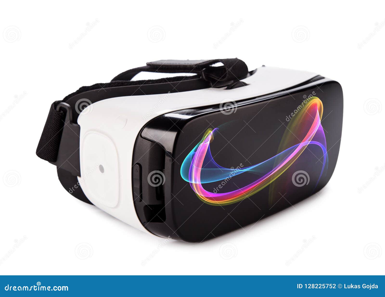 VR γυαλιά εικονικής πραγματικότητας στο άσπρο υπόβαθρο Στοκ Εικόνες -  εικόνα από : 128225752